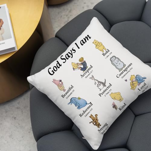 Winnie the Pooh Pillow Case 18x18 Inch Throw Decor