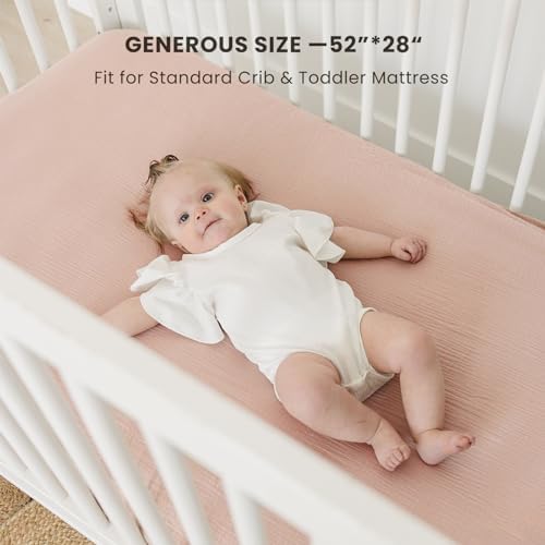 MairMore Muslin Crib Sheets for Baby Girls and Boys 1