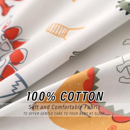 100 Cotton Dinosaur Crib Bedding Set 3 Piece