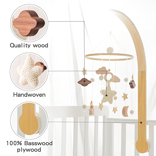 Lets Make Baby Crib Mobile with Boho Star Design