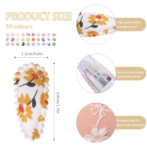 YHXX YLEN 100PCS Snap Hair Clips Bows for Baby Girls