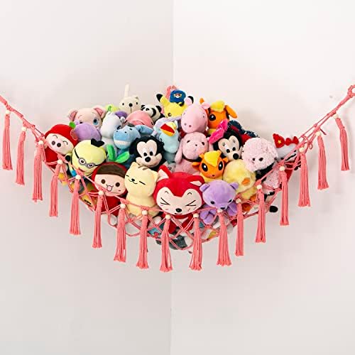 YKBU Large Corner Stuffed Animal Hammock Organizer