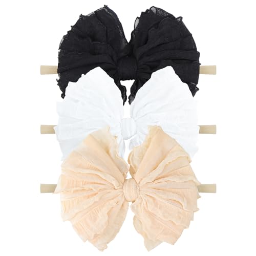 Lanmerry Baby Girl Headband with Bows 3Pcs Set