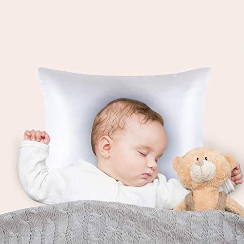 FLXXIE 2 Pack Zippered Satin Toddler Pillowcases 13x18 Inches Pink