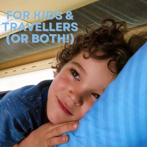 Kinder Fluff Twin Pillows for Kids - Blue 16x24in 2 Pack