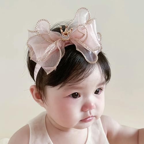 Bethynas Princess Crown Lace Bowknot Headband for Baby Girls