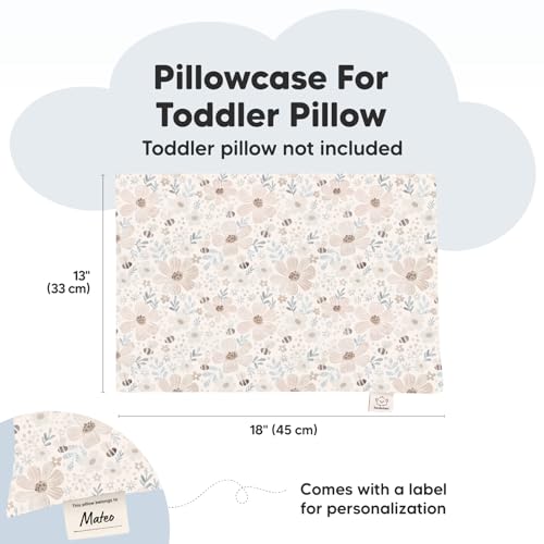 KeaBabies Toddler Pillowcase 13x18 - Flora Vale 1