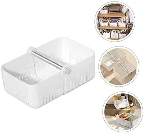 Yardenfun Collapsible Storage Basket with Handle for Bathroom and Nursery
