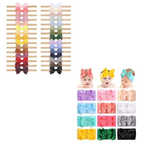 Doboi 30PCS Baby Girls Headbands with Big Bows 1