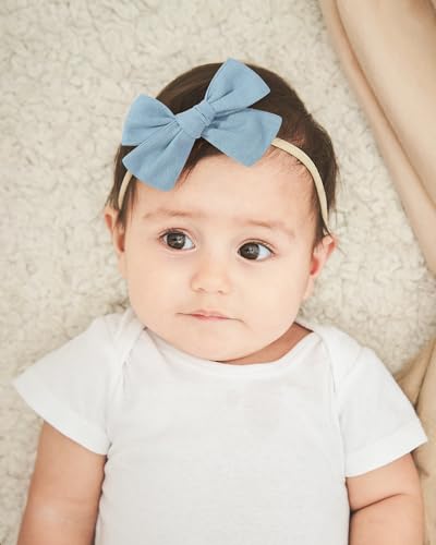 Doboi 10PCS Baby Girls Headbands with 8PCS Hair Clips and Bows 1