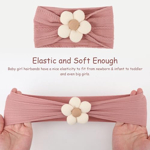 DRESHOW BQUBO Baby Flower Headbands 3 Pcs Set