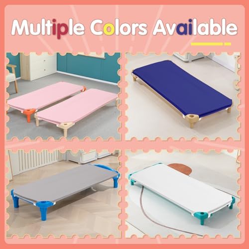 2 Pcs Blue Microfiber Daycare Cot Sheets 23x51