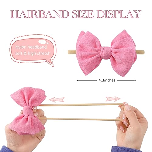 yoyokid 12 PCS Hairband with Baby Girl Bows