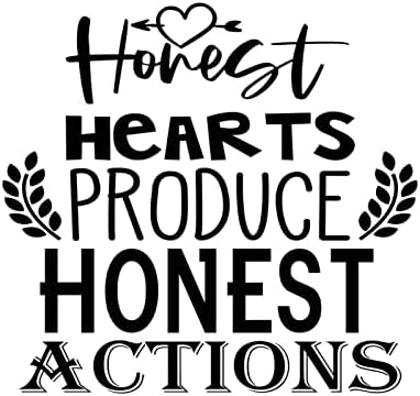 Honest Hearts Wall Decals Reusable Vinyl Stickers for Rooms and Tumblers
