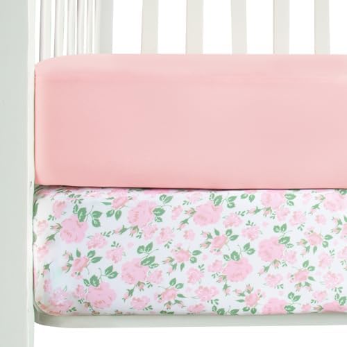 2 Pack Stretchy Crib Sheets for Standard and Toddler Mattress