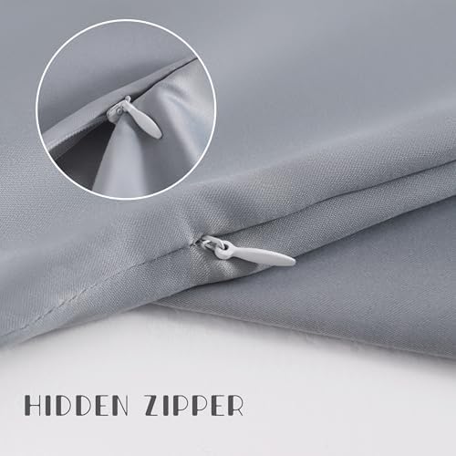 NTBAY Matte Satin Toddler Pillowcases - 2 Pack Silver Grey