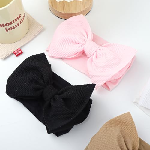 YanJie Baby Girl Headbands with Bows in Black White Pink