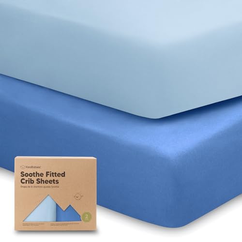KeaBabies 2-Pack Organic Crib Sheets - Neutral Breathable Soft