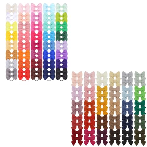 80 Pcs Baby Hair Ties 60 Pcs Hair Bow Clips for Girls