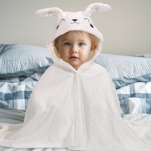 WODHOY Toddler Bath Towel 2-Pack Hooded Bath Blanket