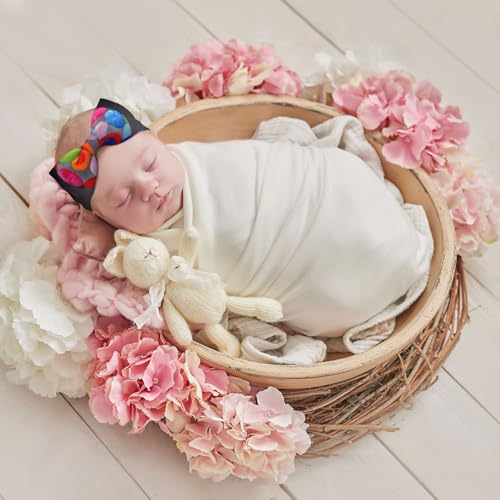 Handmade Colorful Hydrangea Baby Bow Headband 1