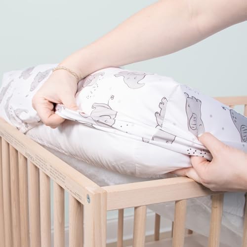 The Peanutshell 4-Pack Fitted Crib Sheets - Elephant Design