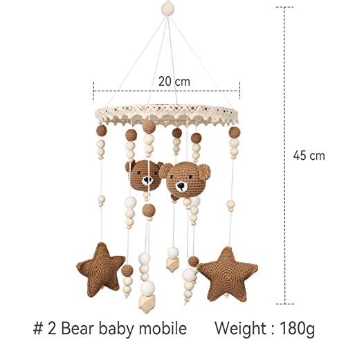 Boho Bear Baby Crib Mobile for Boys Girls