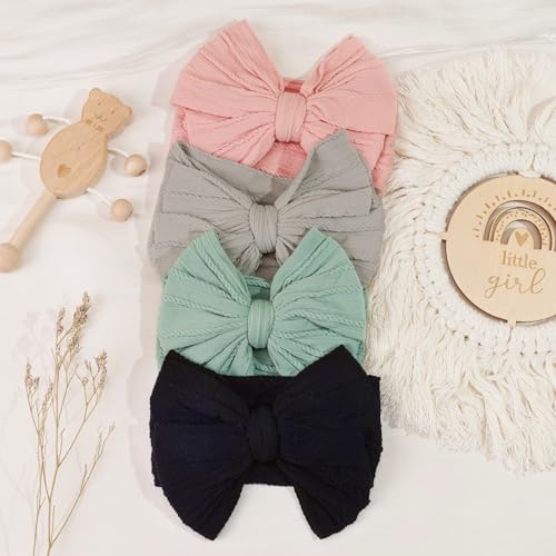 CELLOT 8 Pcs Double Bow Headbands for Baby Girls
