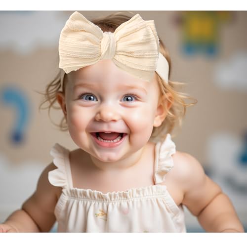 Baby Girl Bows Stretchy Double Bows Headband for Newborn and Toddlers
