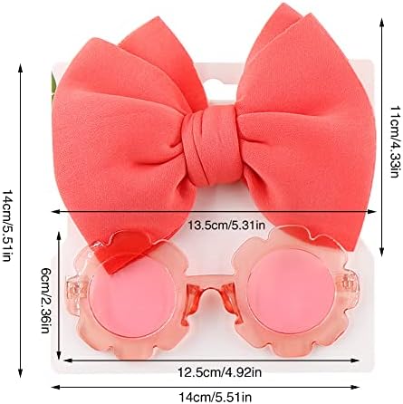 Surakey Kids Flower Sunglasses and Hairband Set