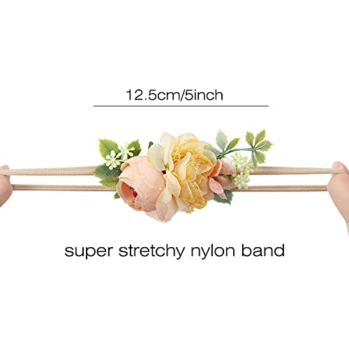 Cinaci 6 Pack Delicate Rose Flower Headbands