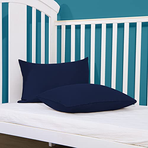 FLXXIE 2 Pack Navy Microfiber Toddler Pillowcases