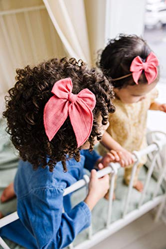 Little Poppy Co Claire Bow - Dark Pink Oversized Clip