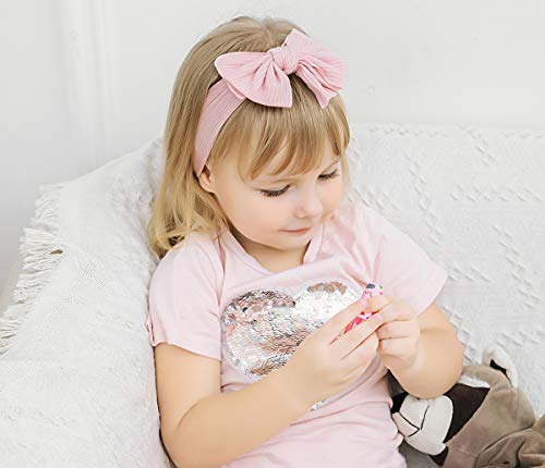 Mookiraer Baby Girls Headbands with Bows 7pcs Set