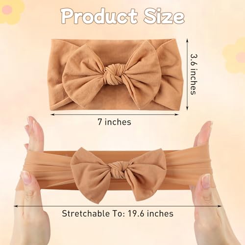 Vivinin Baby Bow Headbands Set - 6PCS Mixed Colors