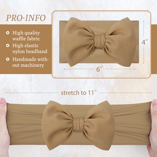 Baby Headbands Hair Bows for Girls 6-12 Months