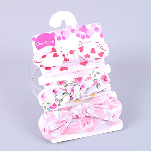 Baby Flower Headbands 6PCS Soft Nylon Bow Headbands for Newborn Girls