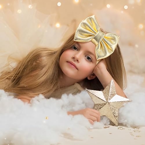 YanJie 5 Baby Metallic Gold and Silver Headwrap