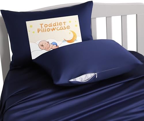 NTBAY Matte Satin Toddler Pillowcases 2 Pack
