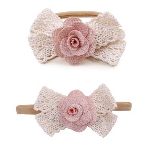 Baby Girl Flower Headband 3Pcs Elastic Hair Band for Newborn Toddler
