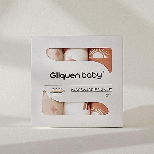 GLLQUEN BABY 3-Pack Organic Swaddle Sleep Sacks for Newborn