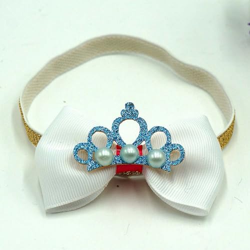 Baby Bow Crown Headband with Pearls 2 Pack