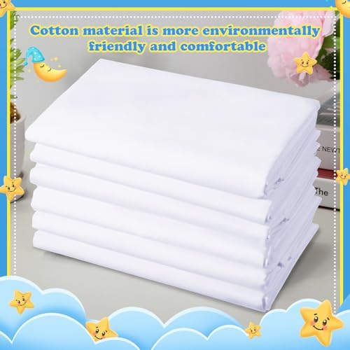 Macarrie 20 Pack Daycare Cot Sheets Soft Breathable White