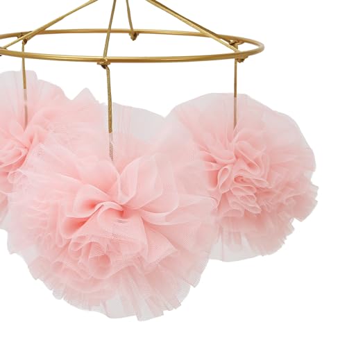 Lambs Ivy Secret Garden Pink Pom Pom Musical Crib Mobile