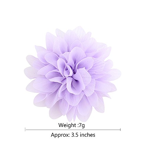 30pcs Baby Girls Alligator Hair Clips Chiffon Flower Barrettes