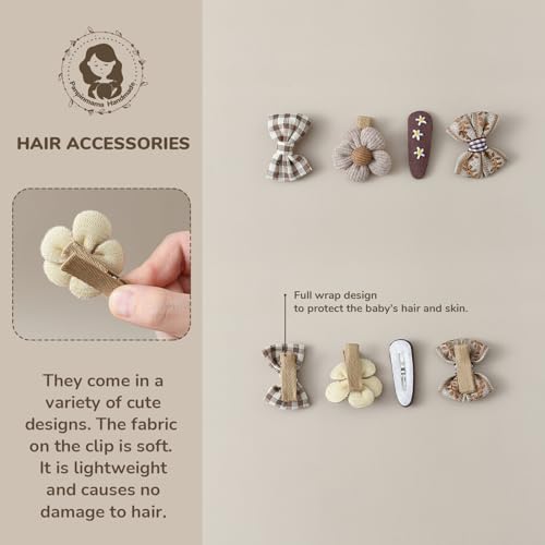 Baby Girl Hair Clips Set 20Pcs Tiny Hair Bows for Kids