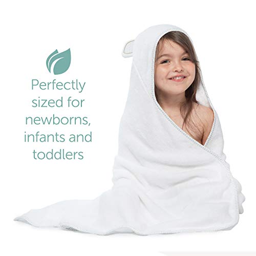 MINIBOO Hooded Baby Towel - Super Soft Bamboo Viscose for Newborns