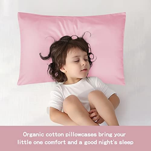Organic Cotton Toddler Pillowcase 2 Pack Pink