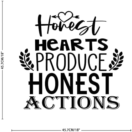 Honest Hearts Wall Decals Reusable Vinyl Stickers for Rooms and Tumblers
