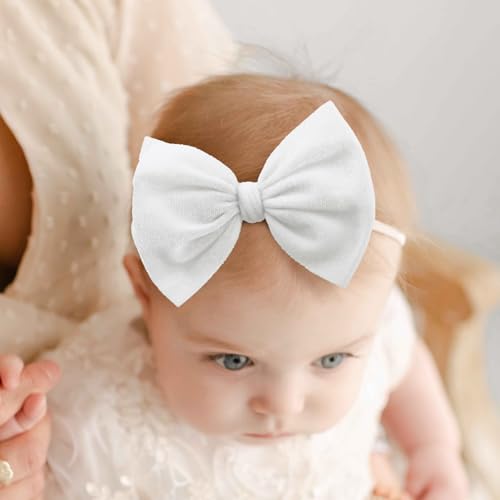 YanJie Velvet Baby Bows Stretchy Headbands - 45 Black Velvet 3 Count